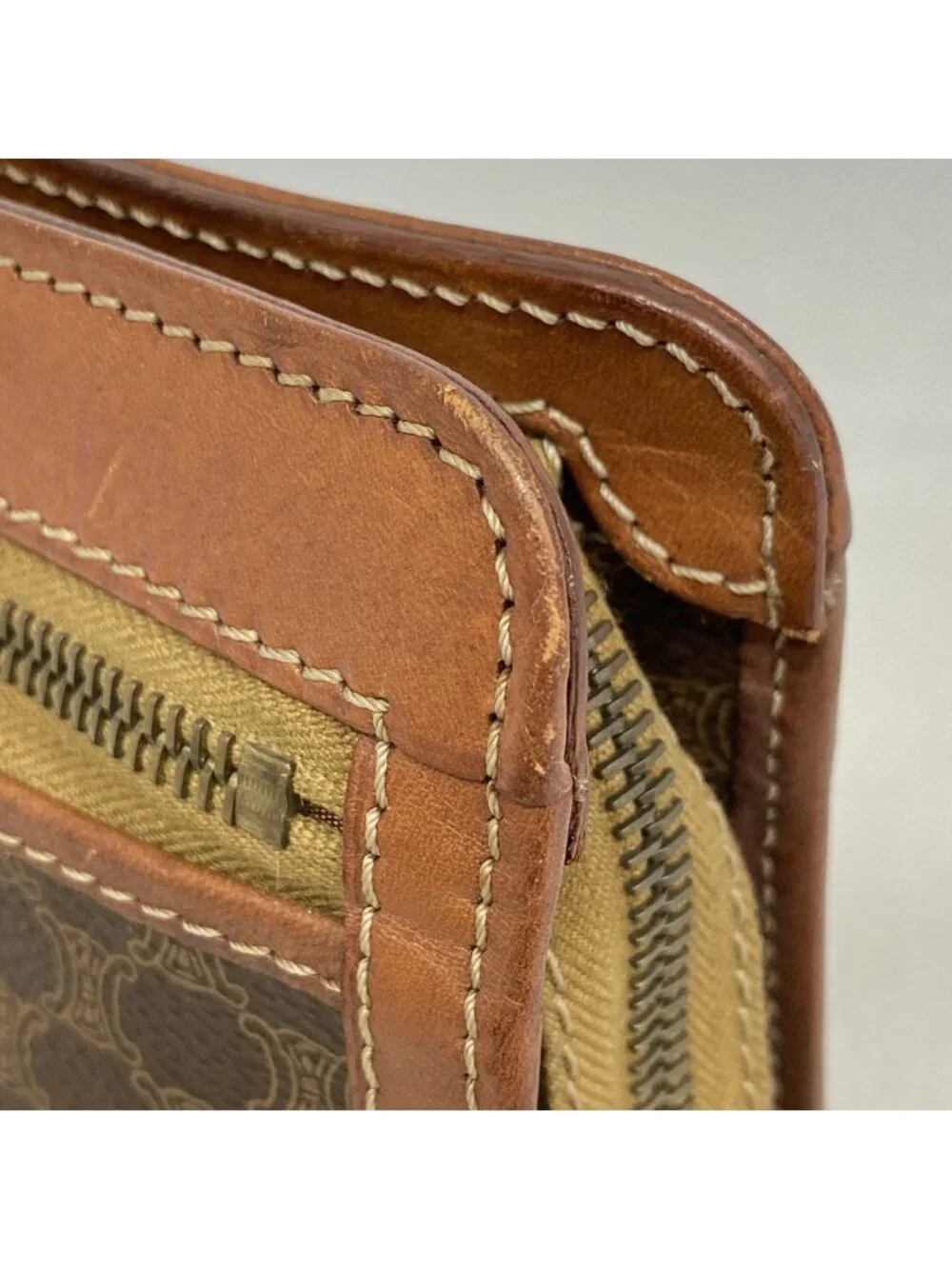 Celine Clutch Macadam Brown Gold